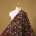Black - printed cotton kalamkari fabric 17 - handcrafted