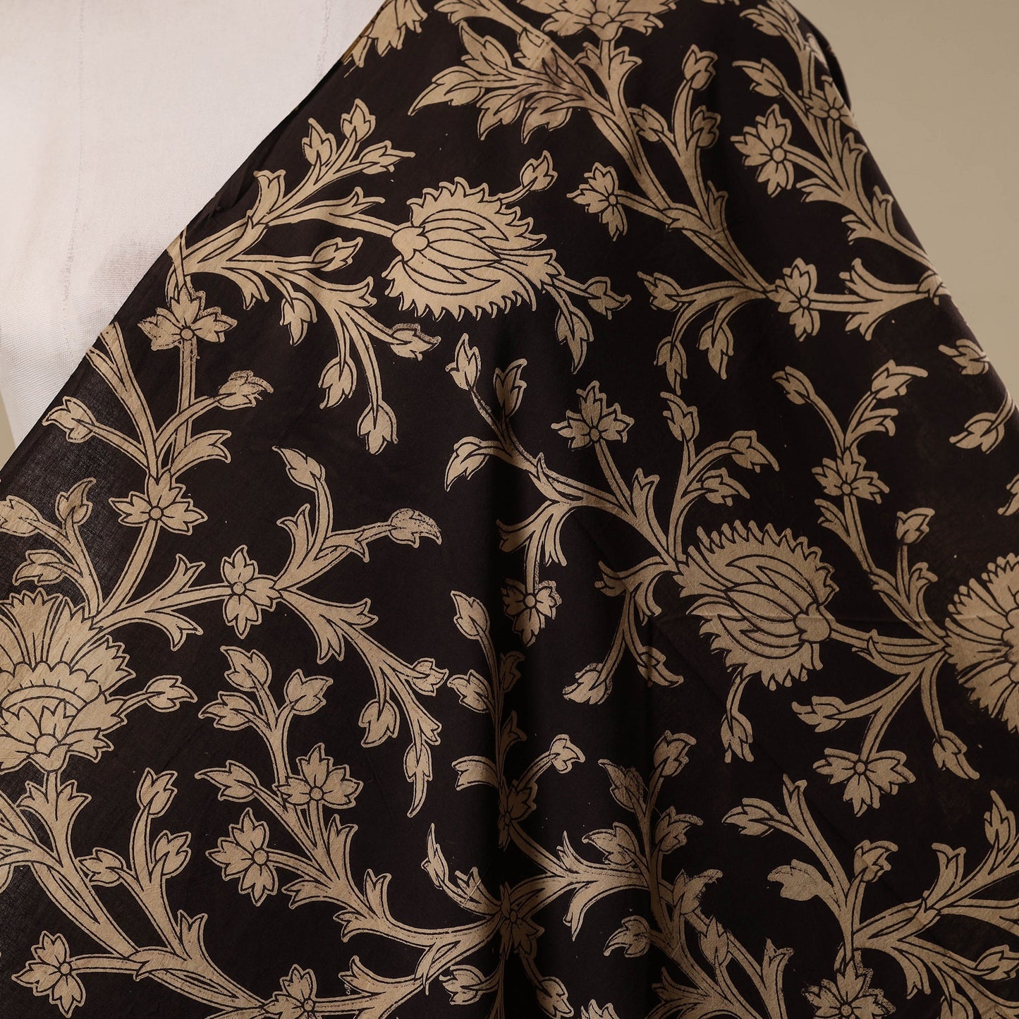 Printed cotton kalamkari fabric 20 - handcrafted