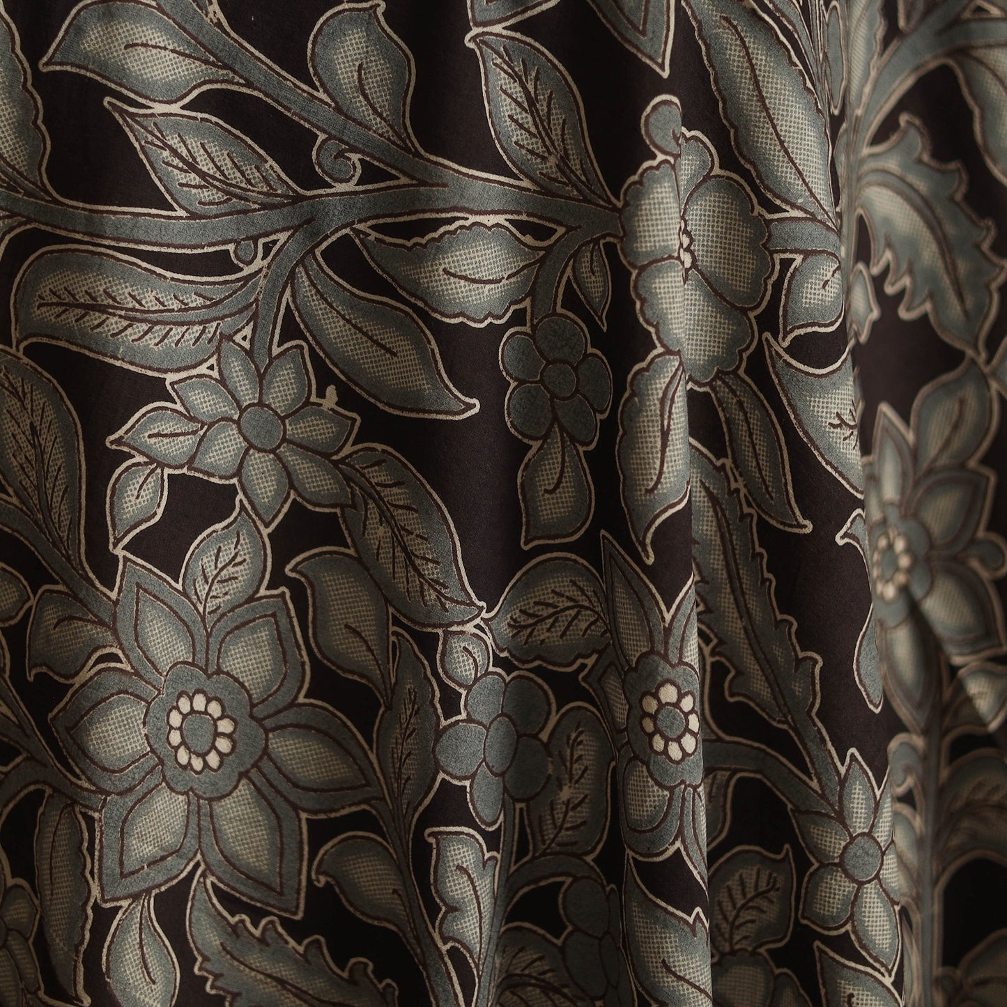 Printed cotton kalamkari fabric 21 - handcrafted