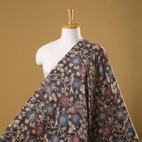 Black - printed cotton kalamkari fabric 21 - handcrafted