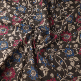 Black - printed cotton kalamkari fabric 21 - handcrafted