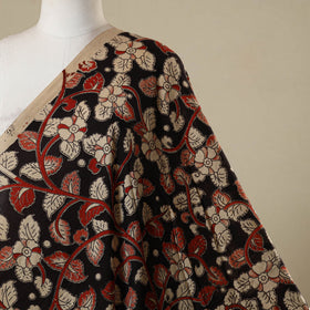Black - printed cotton kalamkari fabric 26 - handcrafted
