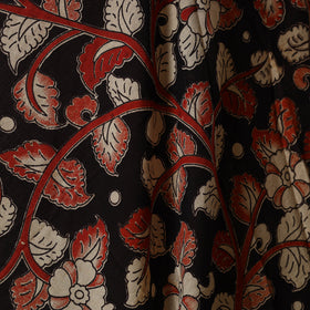 Black - printed cotton kalamkari fabric 26 - handcrafted