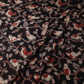 Black - printed cotton kalamkari fabric 28 - handcrafted