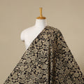 Black - printed cotton kalamkari fabric 33 - handcrafted