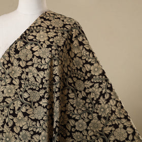 Black - printed cotton kalamkari fabric 33 - handcrafted