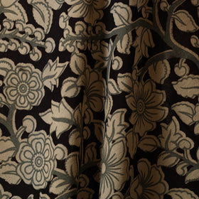 Black - printed cotton kalamkari fabric 33 - handcrafted
