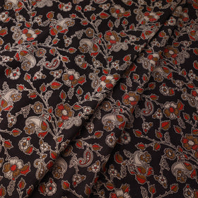 Black - printed cotton kalamkari fabric 46 - handcrafted