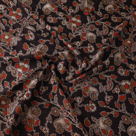 Black - printed cotton kalamkari fabric 46 - handcrafted