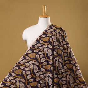 Black - printed cotton kalamkari fabric 60 - handcrafted