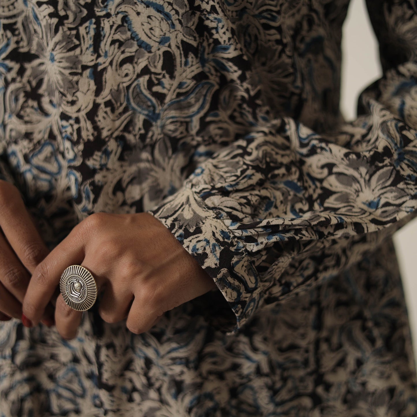 Buy Black Block Printed Cotton Kalamkari Co-ord Set