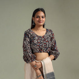 Printed cotton kalamkari readymade blouse 06 - handcrafted