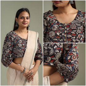 Printed cotton kalamkari readymade blouse 06 - handcrafted