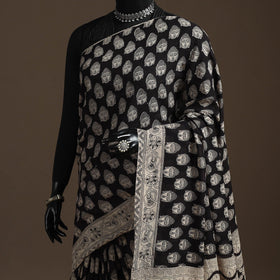 Printed cotton kalamkari saree 05 - handcrafted