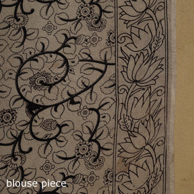 Printed cotton kalamkari saree 09 - handcrafted