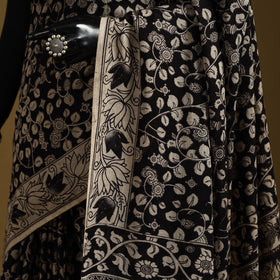 Printed cotton kalamkari saree 09 - handcrafted