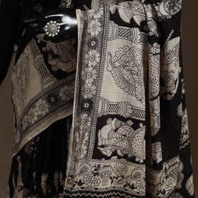 Printed cotton kalamkari saree 09 - handcrafted
