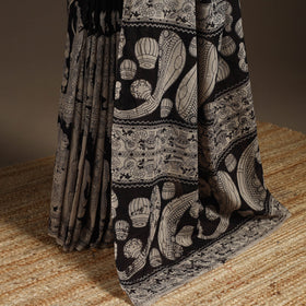 Printed cotton kalamkari saree 09 - handcrafted