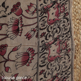 Printed cotton kalamkari saree 11 - handcrafted