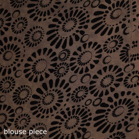 Black - printed cotton kalamkari saree 12 - handcrafted