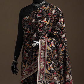 Printed cotton kalamkari saree 13 - handcrafted