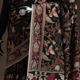 Printed cotton kalamkari saree 13 - handcrafted