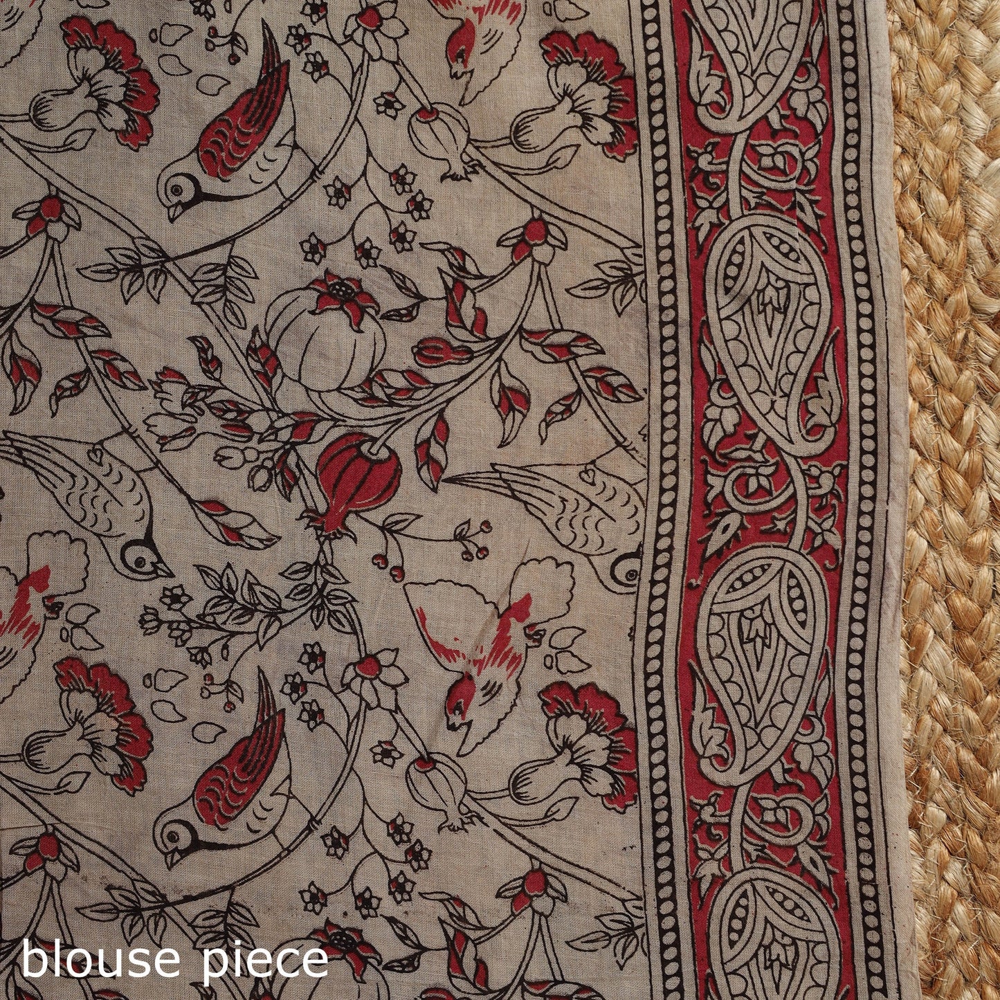 Printed cotton kalamkari saree 13 - handcrafted