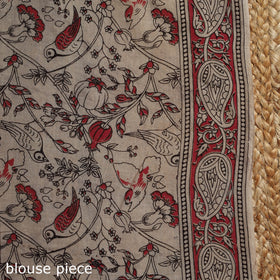 Printed cotton kalamkari saree 13 - handcrafted