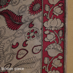 Printed cotton kalamkari saree 15 - handcrafted