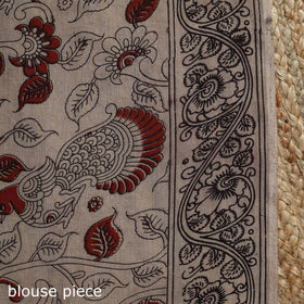 Printed cotton kalamkari saree 17 - handcrafted