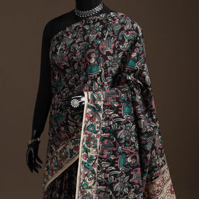 Printed cotton kalamkari saree 35 - handcrafted