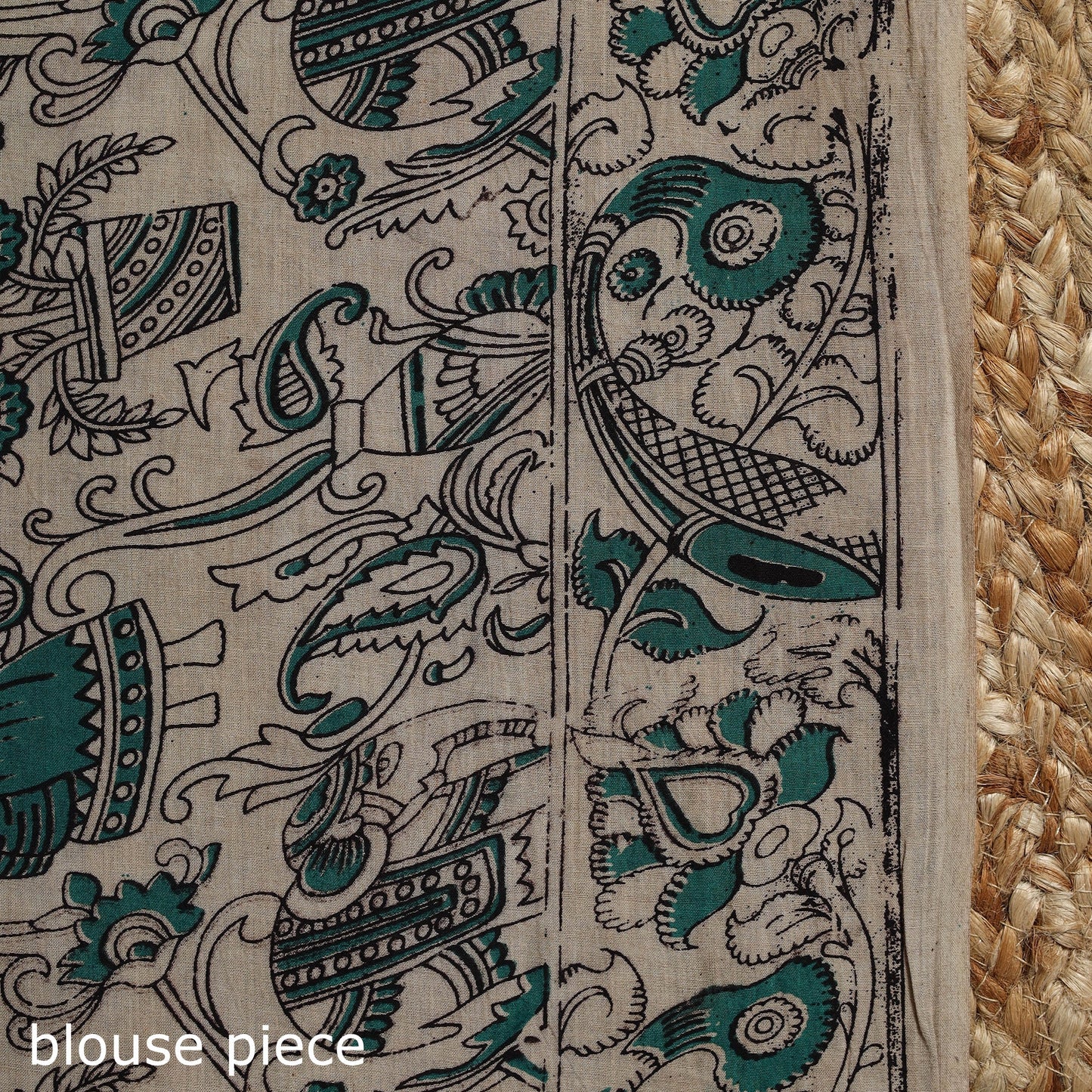 Printed cotton kalamkari saree 35 - handcrafted