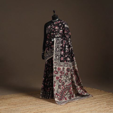 Printed cotton kalamkari saree 39 - handcrafted