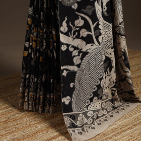Printed cotton kalamkari saree 41 - handcrafted