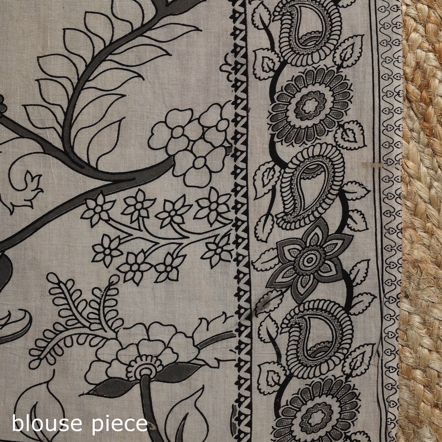 Printed cotton kalamkari saree 41 - handcrafted