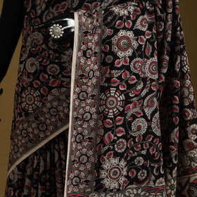 Printed cotton kalamkari saree 43 - handcrafted
