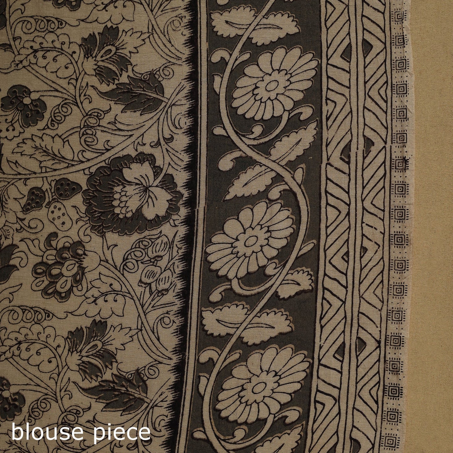 Printed cotton kalamkari saree 45 - handcrafted