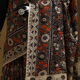 Printed cotton kalamkari saree 45 - handcrafted