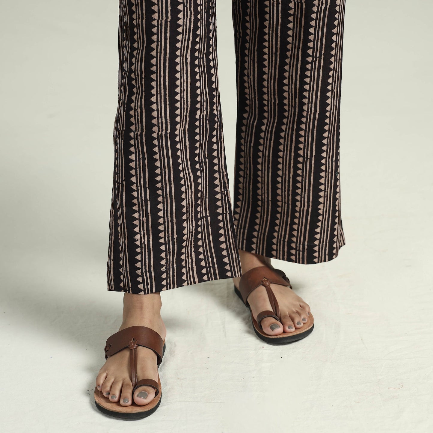 Buy Ajrakh Block Printed Cotton Kurta With Palazzo & Dupatta Set Online at iTokri.com