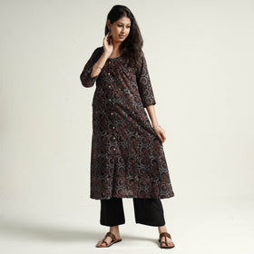Buy Ajrakh Block Printed Cotton Kurta with Palazzo Set Online at iTokri.com