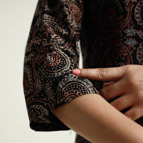 Buy Ajrakh Block Printed Cotton Kurta with Palazzo Set Online at iTokri.com