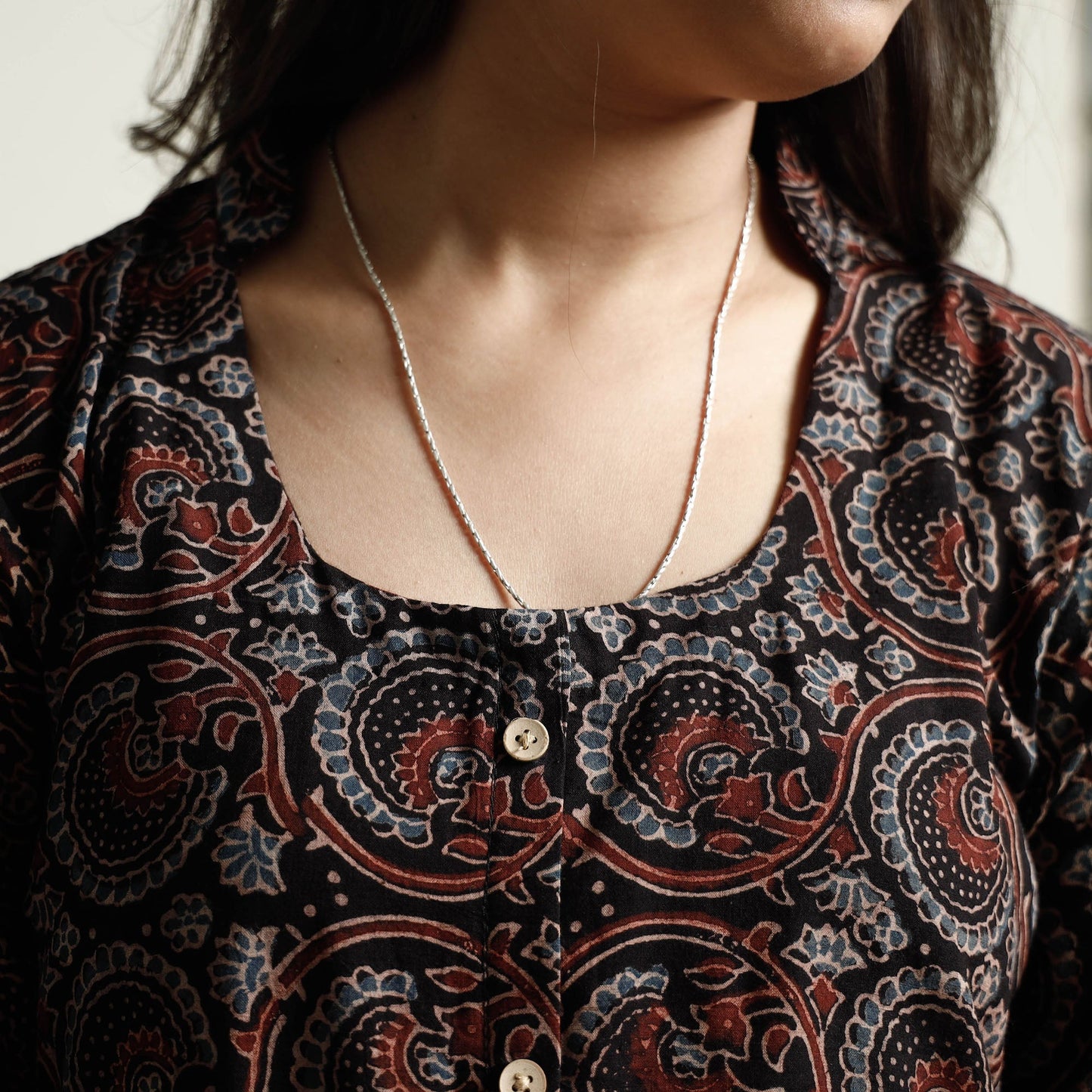 Buy Ajrakh Block Printed Cotton Kurta with Palazzo Set Online at iTokri.com