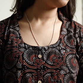 Buy Ajrakh Block Printed Cotton Kurta with Palazzo Set Online at iTokri.com