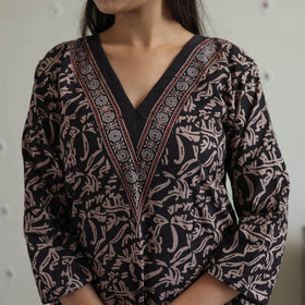  Block Printed Cotton Ajrakh Kurta Set 
