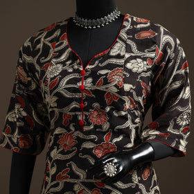 Printed cotton a-line kalamkari kurta for women 01