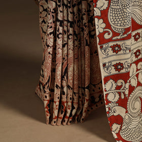 Black - printed cotton nellore kalamkari saree 23