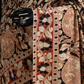 Black - printed cotton nellore kalamkari saree 23