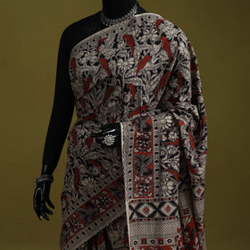 Printed cotton nellore kalamkari saree 38 - handcrafted