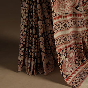 Black - printed cotton nellore kalamkari saree 48
