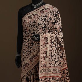 Black - printed cotton nellore kalamkari saree 48